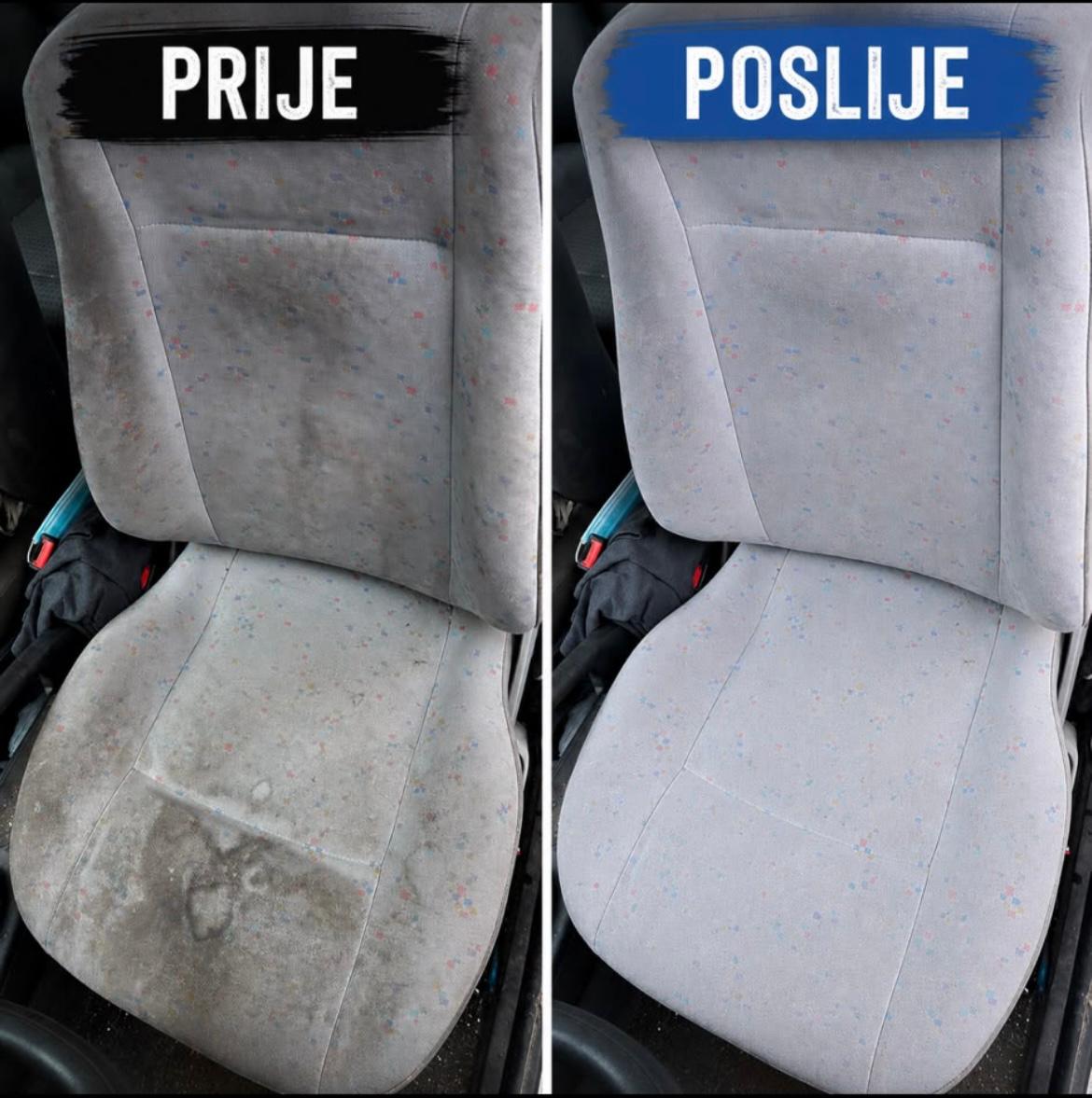 Dubinsko čišćenje autosjedala - prije i poslije